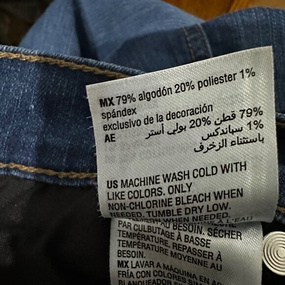 Style & Co Straight Leg size 16S dark wash 5 pocket zip front jeans - Picture 5 of 8